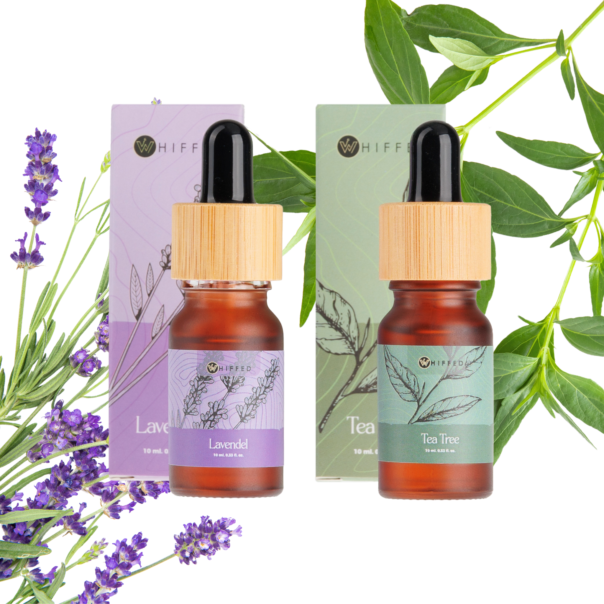 Duo Pakket: Lavendel & Tea Tree Etherische Olie (10ml) - Whiffed