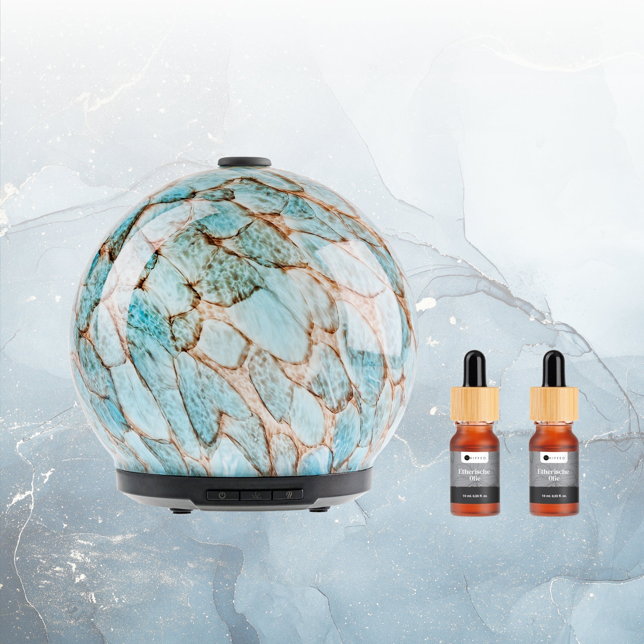 Marble Aroma Diffuser met Keuze 2x Etherische Olie (10ML) - Whiffed